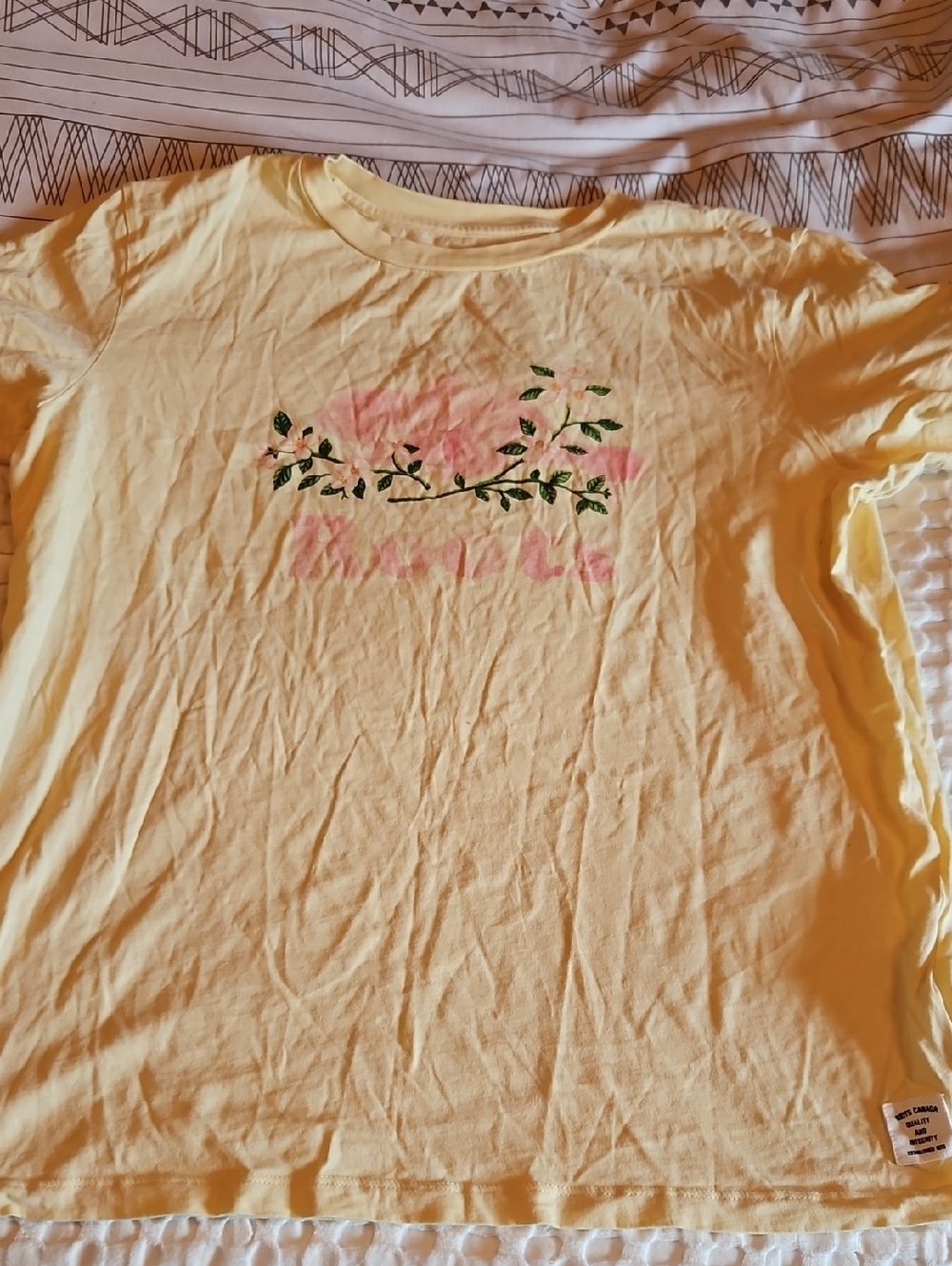 Yellow Roots Floral Vine Graphic Tee